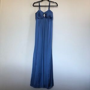 BCBG Azure Blue Floor Length Formal Gown